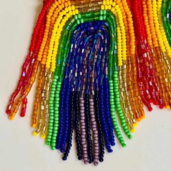 🌺🎉HP🎉🌺 NWT Deepa Gurnani Rainbow Fringe Chandeliers - Picture 12 of 16